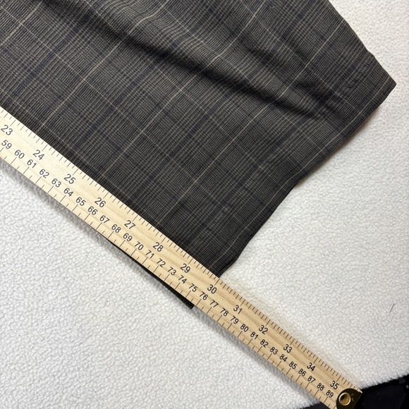 PrAna Mens Breathe Straight Fit Pants Size 34x30 Side Pocket Plaid Brown - Picture 9 of 12
